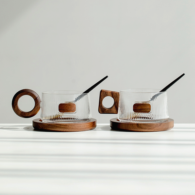 Ribbed Glass Cups