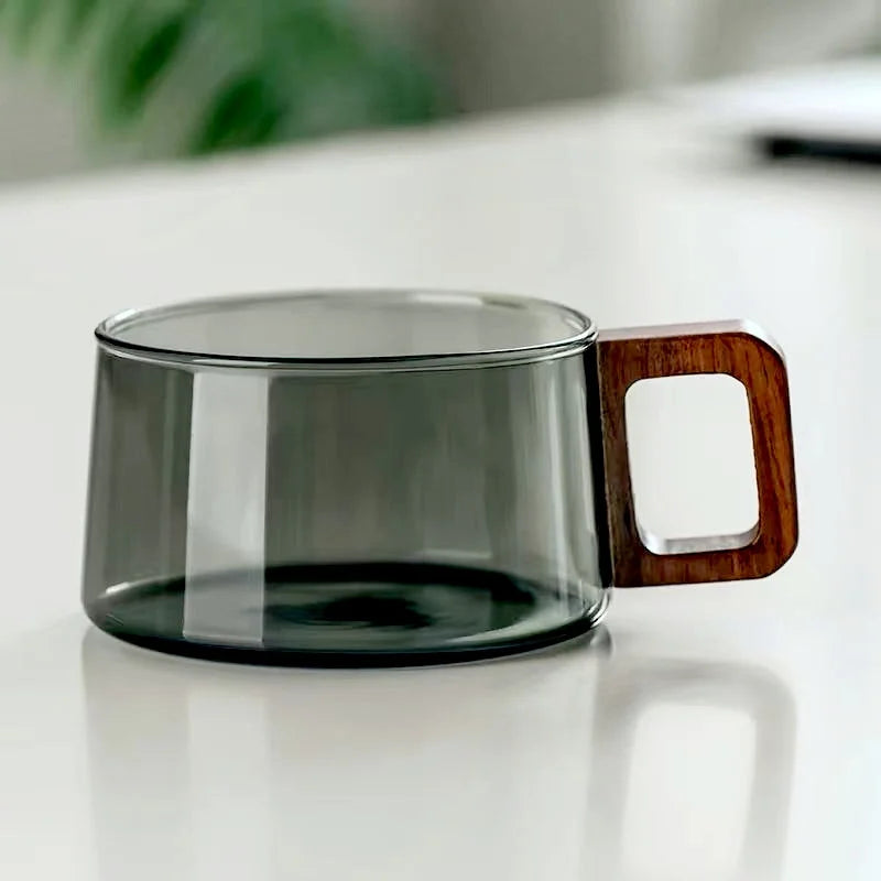 Delizia Smoked Glass Mug Set