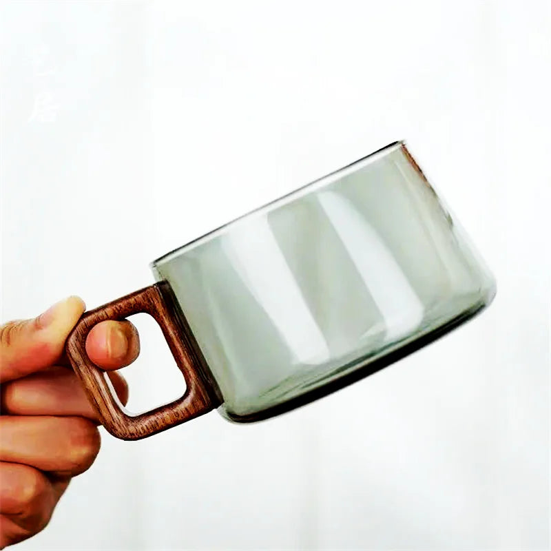 Delizia Smoked Glass Mug Set