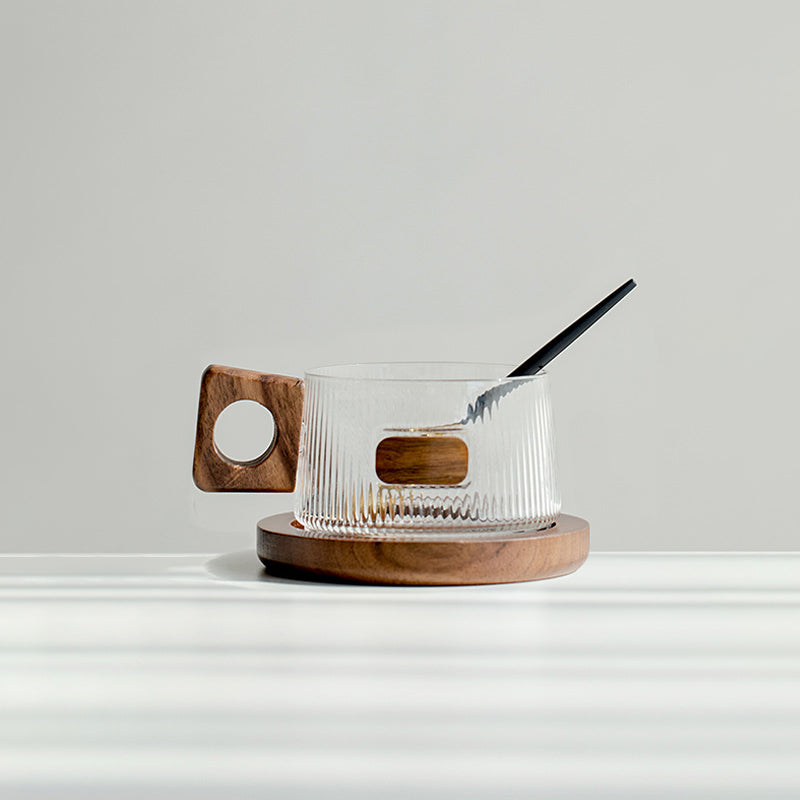 Ribbed Glass Cups